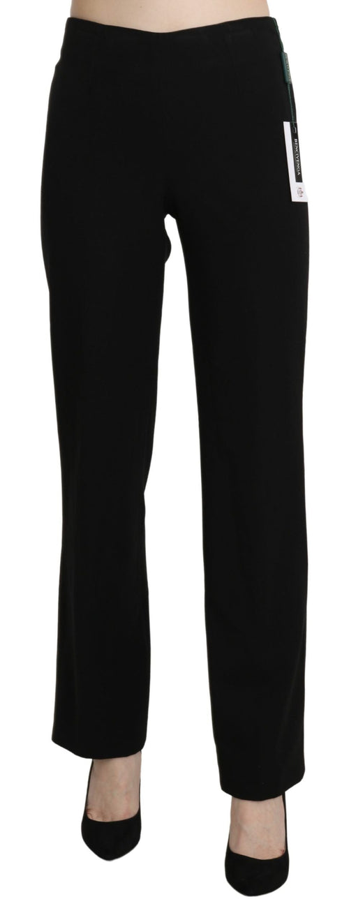 BENCIVENGA Black High Waist Straight Formal Dress Trouser BENCIVENGA