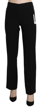 BENCIVENGA Black High Waist Straight Formal Dress Trouser BENCIVENGA