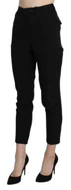 BENCIVENGA Black High Waist Skinny Cropped Dress Trouser Pant BENCIVENGA