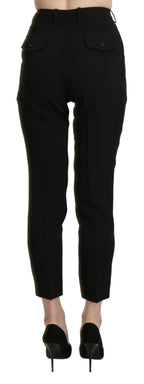 BENCIVENGA Black High Waist Skinny Cropped Dress Trouser Pant BENCIVENGA