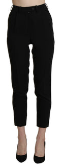 BENCIVENGA Black High Waist Skinny Cropped Dress Trouser Pant BENCIVENGA