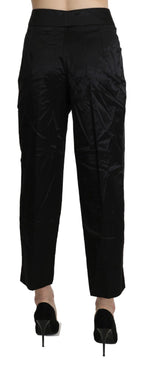 BENCIVENGA Black High Waist Straight Cropped Dress Trouser Pants BENCIVENGA