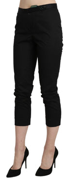 BENCIVENGA Black High Waist Skinny Cropped Dress Trouser Pants BENCIVENGA