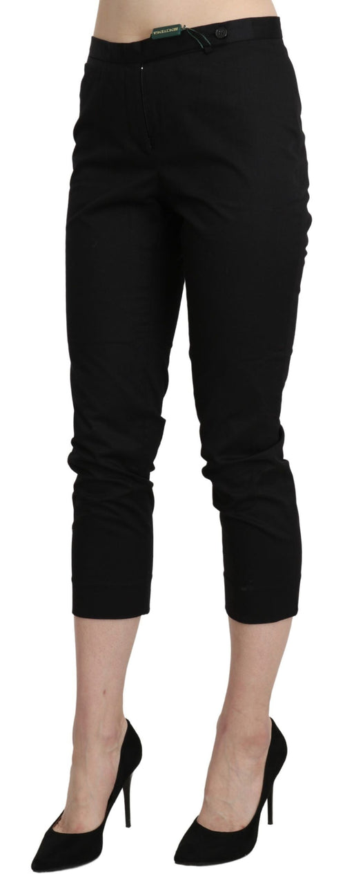 BENCIVENGA Black High Waist Skinny Cropped Dress Trouser Pants BENCIVENGA