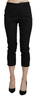 BENCIVENGA Black High Waist Skinny Cropped Dress Trouser Pants BENCIVENGA