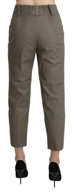 BENCIVENGA Gray High Waist Cropped Dress Trouser Pants BENCIVENGA
