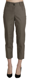BENCIVENGA Gray High Waist Cropped Dress Trouser Pants BENCIVENGA