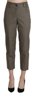 BENCIVENGA Gray High Waist Cropped Dress Trouser Pants BENCIVENGA