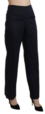 BENCIVENGA Navy Blue High Waist Straight Dress Trouser Pants BENCIVENGA