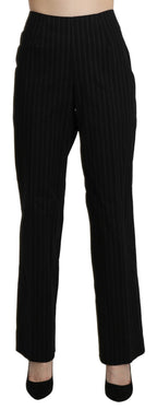 BENCIVENGA Black High Waist Straight Dress Trouser Pants BENCIVENGA