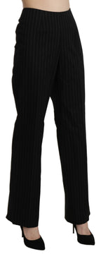 BENCIVENGA Black High Waist Straight Dress Trouser Pants BENCIVENGA