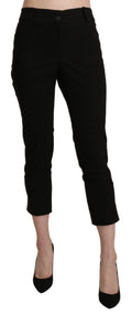 BENCIVENGA Black High Waist Skinny Cropped Dress Trouser Pants BENCIVENGA