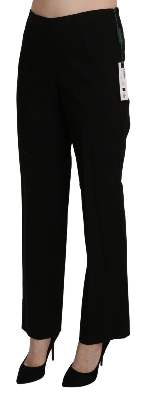 BENCIVENGA Black High Waist Straight Dress Trouser Pant BENCIVENGA