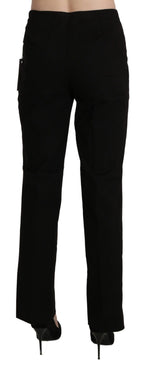 BENCIVENGA Black High Waist Straight Dress Trouser Pant BENCIVENGA
