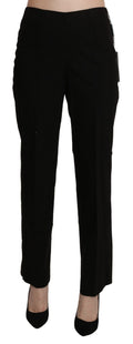 BENCIVENGA Black High Waist Straight Dress Trouser Pant BENCIVENGA