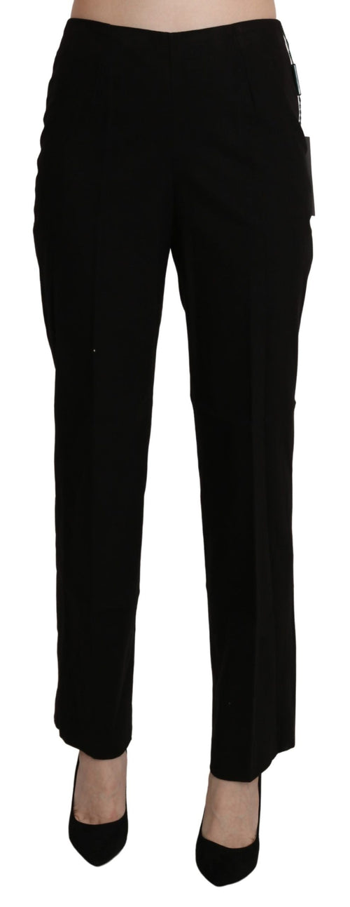 BENCIVENGA Black High Waist Straight Dress Trouser Pant BENCIVENGA