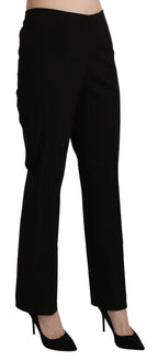 BENCIVENGA Black High Waist Straight Dress Trouser Pant BENCIVENGA