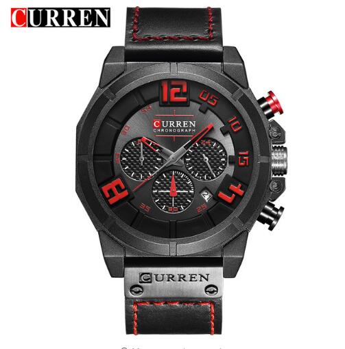 CURREN Quartz watches Men Leather Wrist Watch eprolo