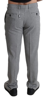 BENCIVENGA Gray Wool Checkered Dress Men Formal Trouser Pants BENCIVENGA