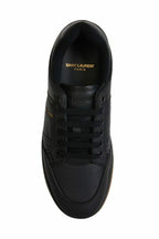 Saint Laurent Black Calf Leather Low Top Sneakers Saint Laurent