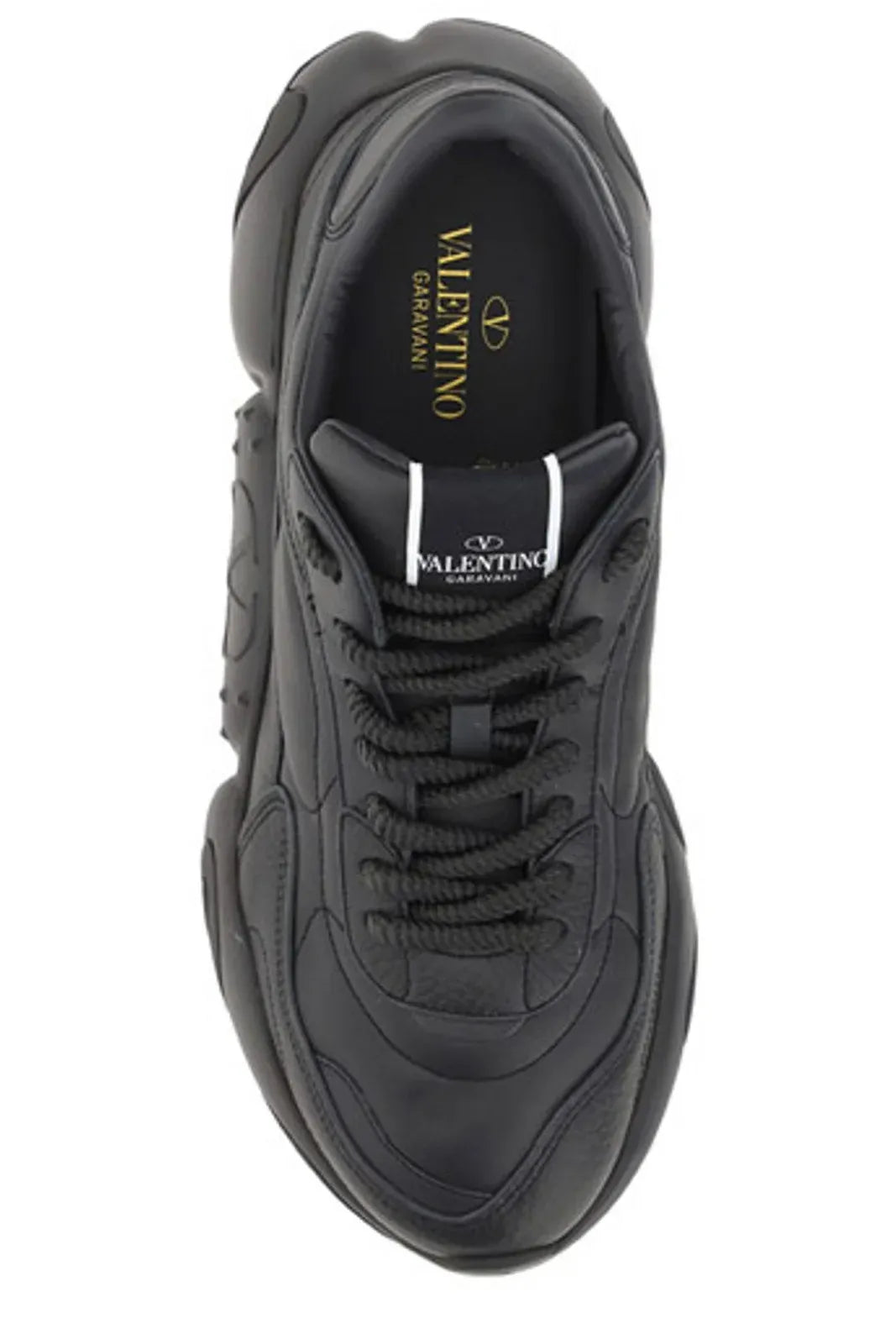 Valentino Black Calf Leather Garavani Sneakers Valentino