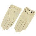 Ladies Sheepskin Perforated Breathable Single Leather Touch Screen Full Finger Gloves LittleYogaSocks