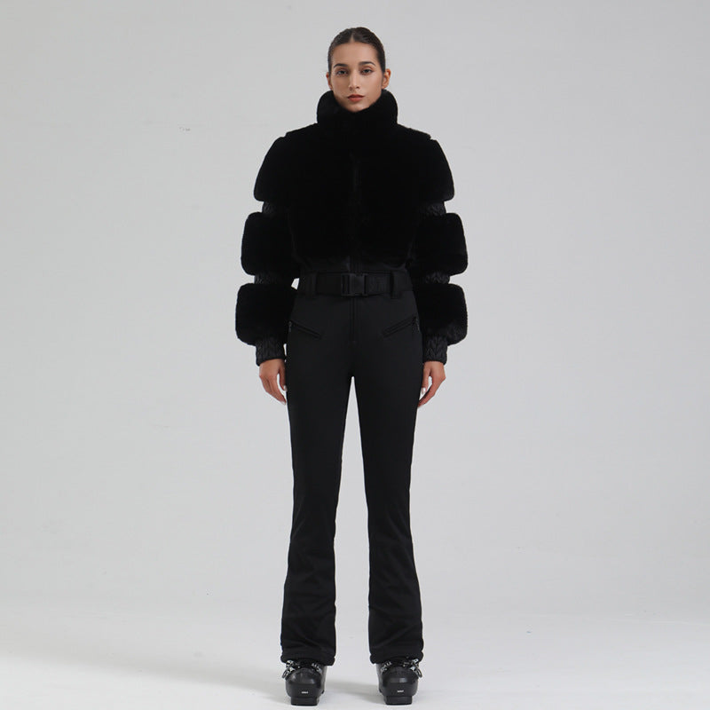 Veloria Winter Ski One-piece Female Windproof Thickening LittleYogaSocks