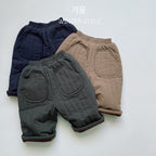 Wool Lined Vintage Cotton Cropped Straight Leg Pants LittleYogaSocks