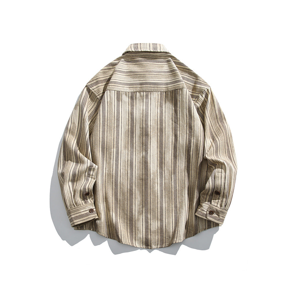 Buckled long sleeved striped shirt for men and women eprolo