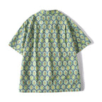 Bubble gauze printed Hawaiian Cuban collar short sleeved shirt for men eprolo