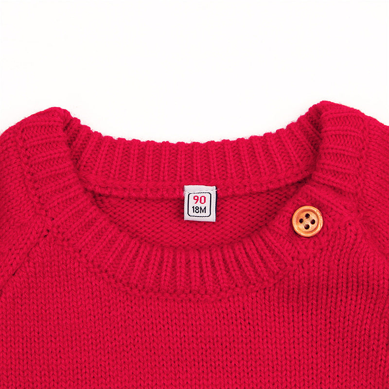 Children's Christmas knitted sweater LittleYogaSocks