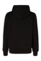 Versace Jeans Black Cotton Logo Details Hooded Sweatshirt Versace Jeans
