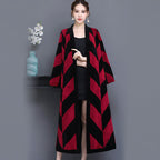 Sheep Sheared Women's Long Over-the-knee Fur Patchwork Coat LittleYogaSocks