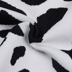 Latest Fashion Star Style Designer Women's Lion Buttons Black White Leopard Print Knitted Cardigan Short Jacke eprolo