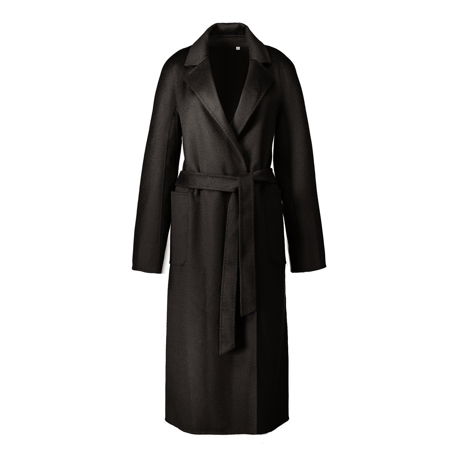 Autumn And Winter New Style Home Handmade Double-Sided Cloth Water Ripple Wool Coat Wool Cashmere Coat Women eprolo