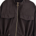 Stand collar workwear drawstring waist cinching jacket eprolo