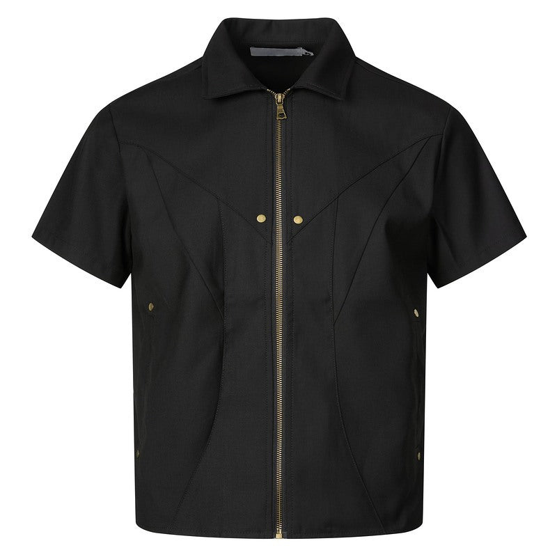 Short Sleeve Shirt Men Harrington  High Street Casual Half Sleeve Shirt Trendy eprolo