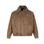 Leopard suede jacket with cotton jacket for men eprolo