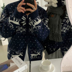 Casual Knit Cardigan for Men Winter Loose Warm Stand Collar Sweater  Couple Outwear eprolo