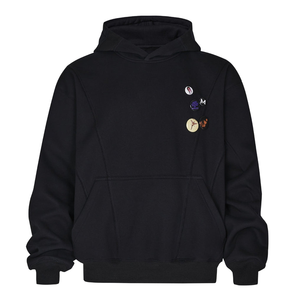 Hooded Casual Fleece Sweatshirt with Chest Patch for Men eprolo
