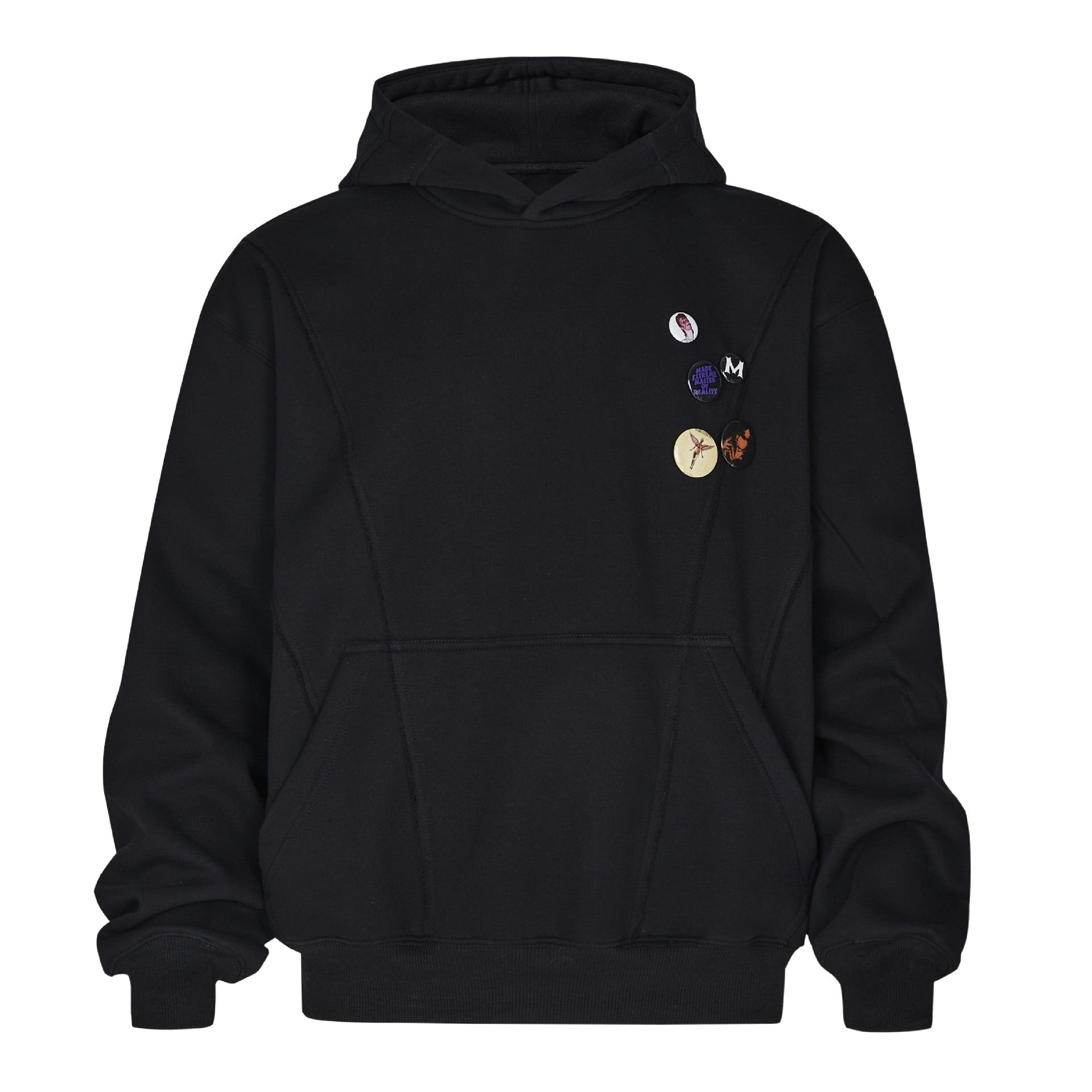 Hooded Casual Fleece Sweatshirt with Chest Patch for Men eprolo