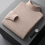 Men's high collar pullover sweater for autumn and winter, loose knit base sweater for men eprolo