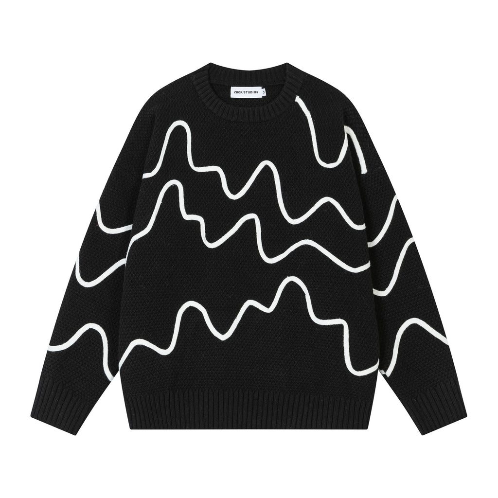 Color blocking line design sweater for men eprolo