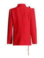 Veloria Women's Elegant V-Neck Suit Jacket with Floral Accents Discover timeless sophistication eprolo