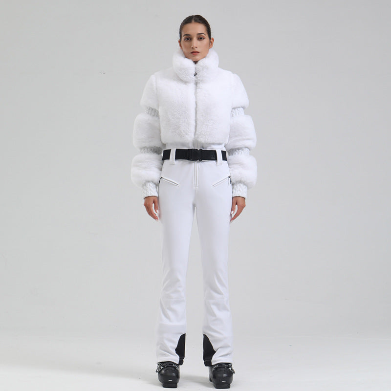 Veloria Winter Ski One-piece Female Windproof Thickening LittleYogaSocks
