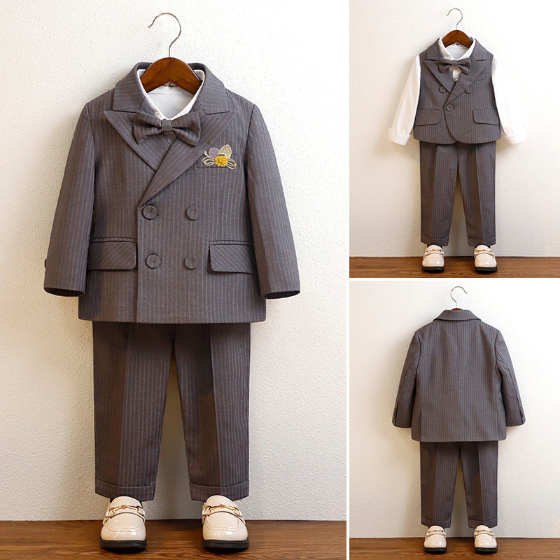 Boys' Suit Vest Set Introduce your young gentleman to timeless tailoring with this expertly crafted vest set, designed for spring and autumn occasions. LittleYogaSocks