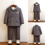 Boys' Suit Vest Set Introduce your young gentleman to timeless tailoring with this expertly crafted vest set, designed for spring and autumn occasions. LittleYogaSocks