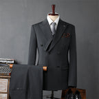 Men's Suit Set Double Breasted Casual LittleYogaSocks