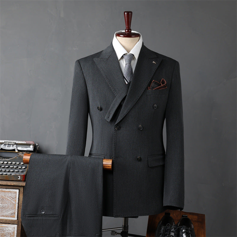 Men's Suit Set Double Breasted Casual LittleYogaSocks