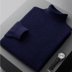Men's high collar pullover sweater for autumn and winter, loose knit base sweater for men eprolo